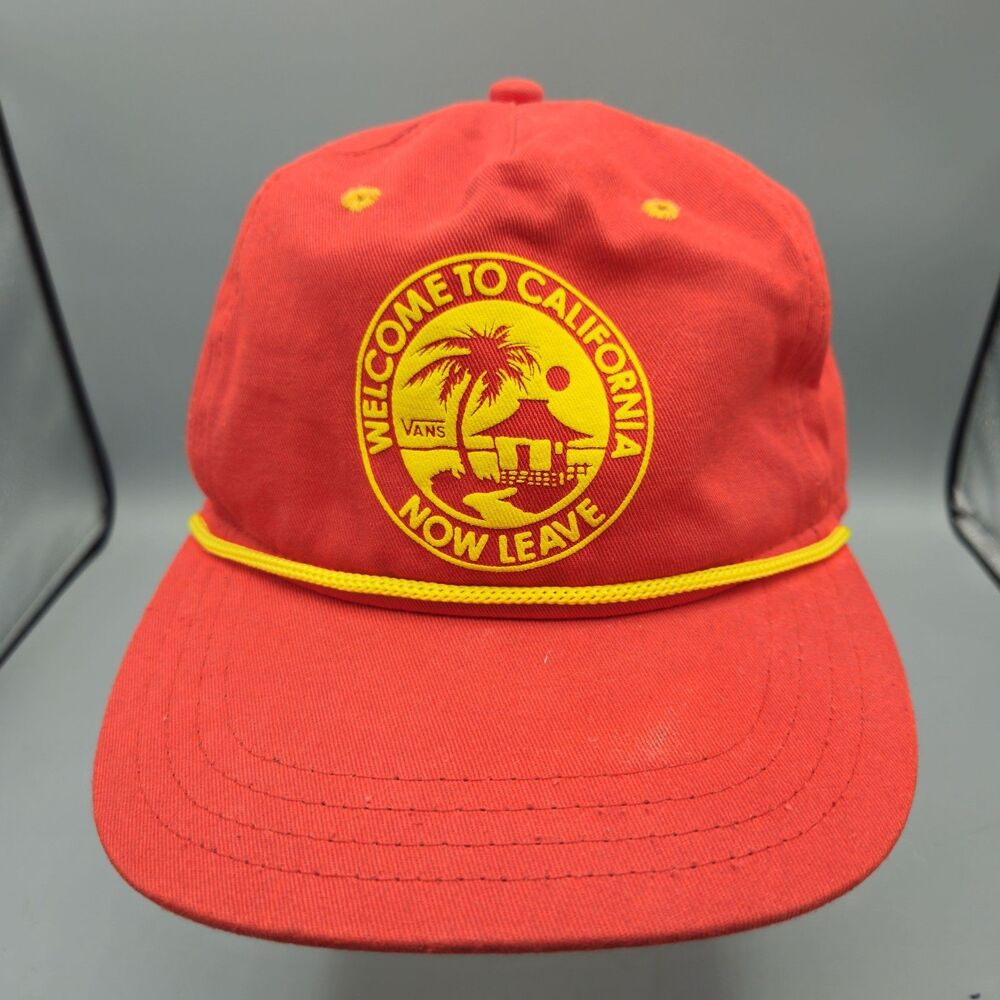 Vans Off The Wall Welcome to California Now Leave Snapback Baseball Cap Rare
